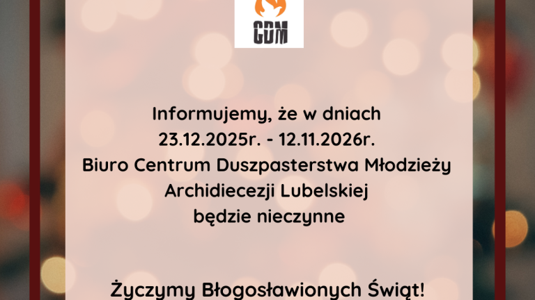 Zamknięcie przerwa świąteczna