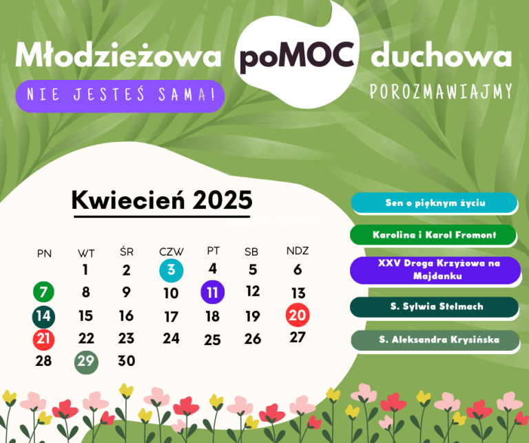 dyżury i kalendarz kwiecień