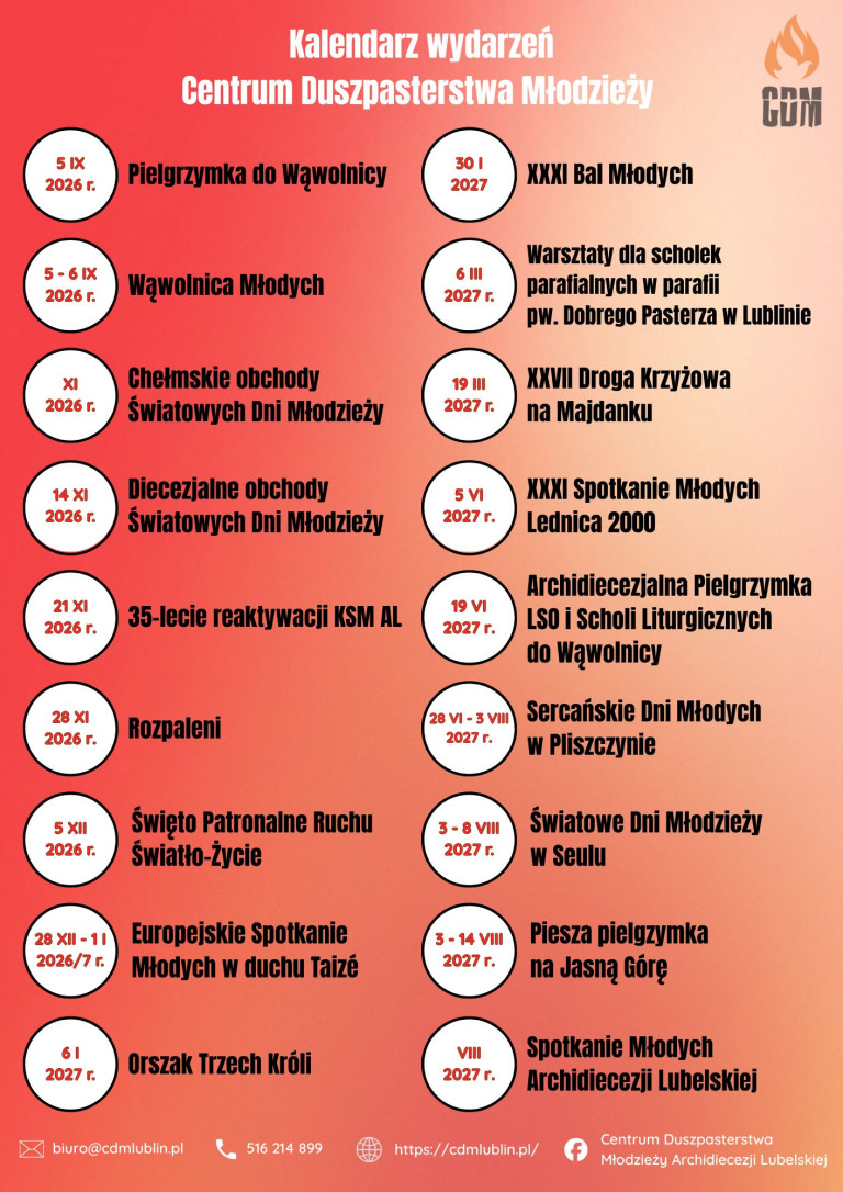 Kalendarz wydarzeń 2026:2027